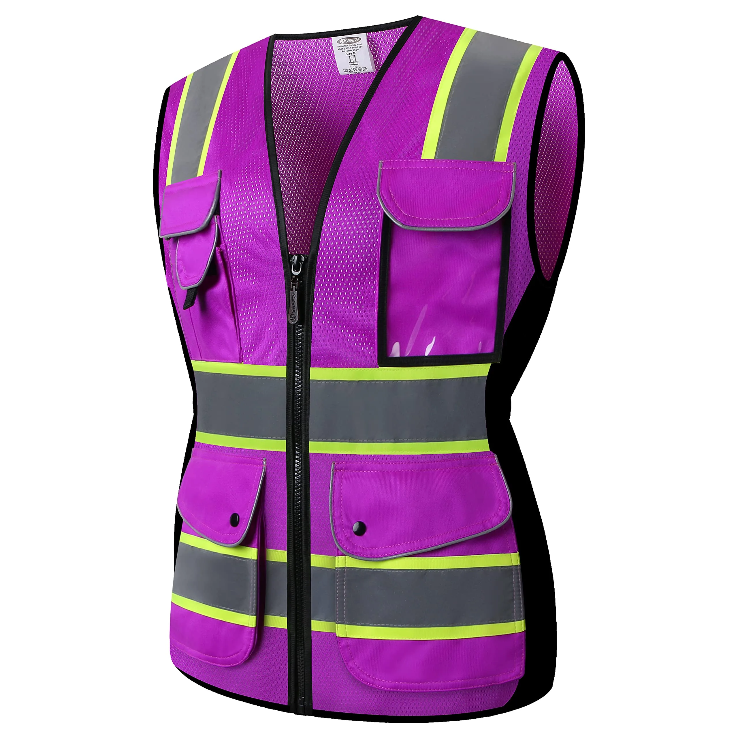 Pink Fluorescent Safety Jacket