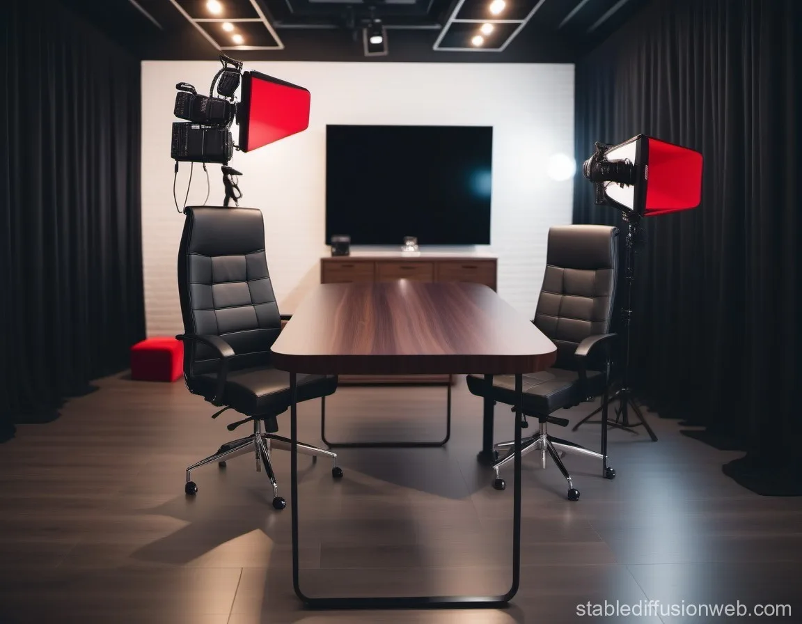 Podcast Studio Setup Prompts Stable Diffusion Online
