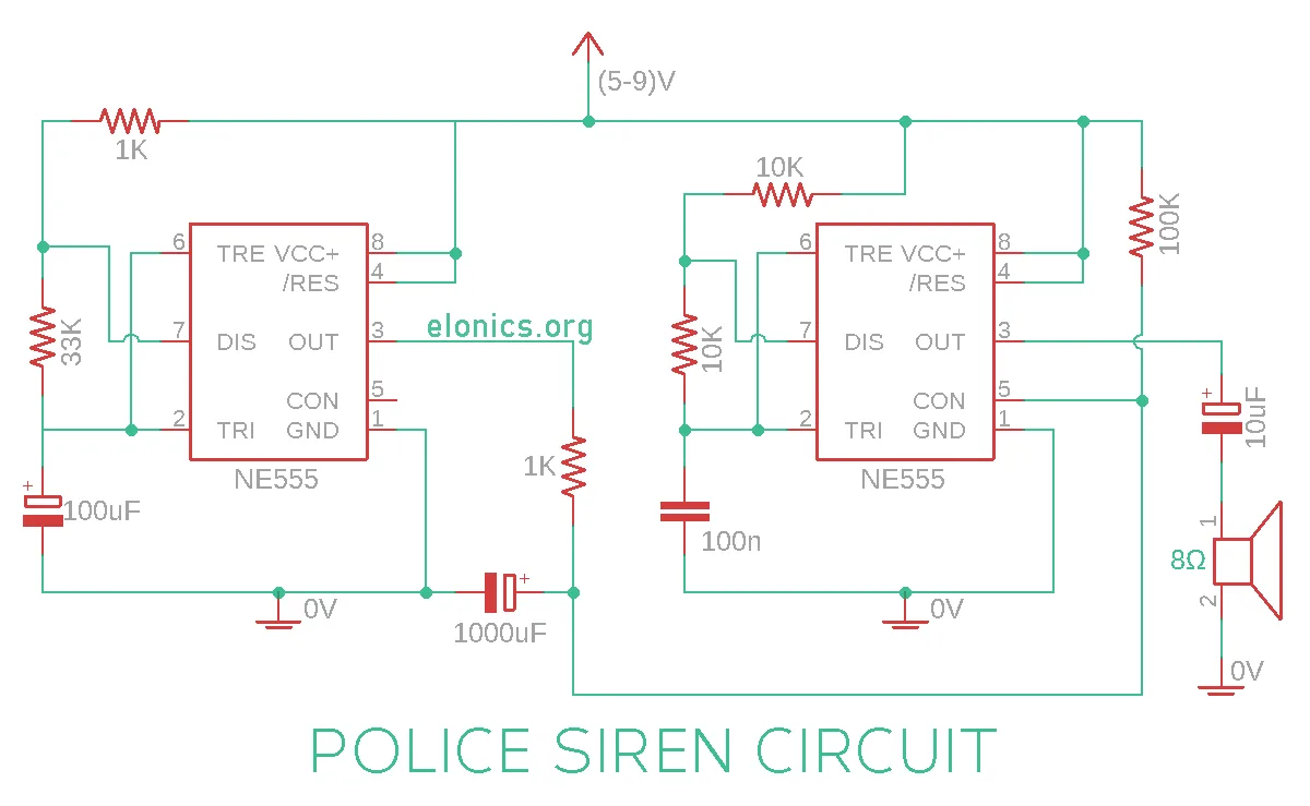 Police Siren Circuit Diagram Police Ambulance Siren Circuit