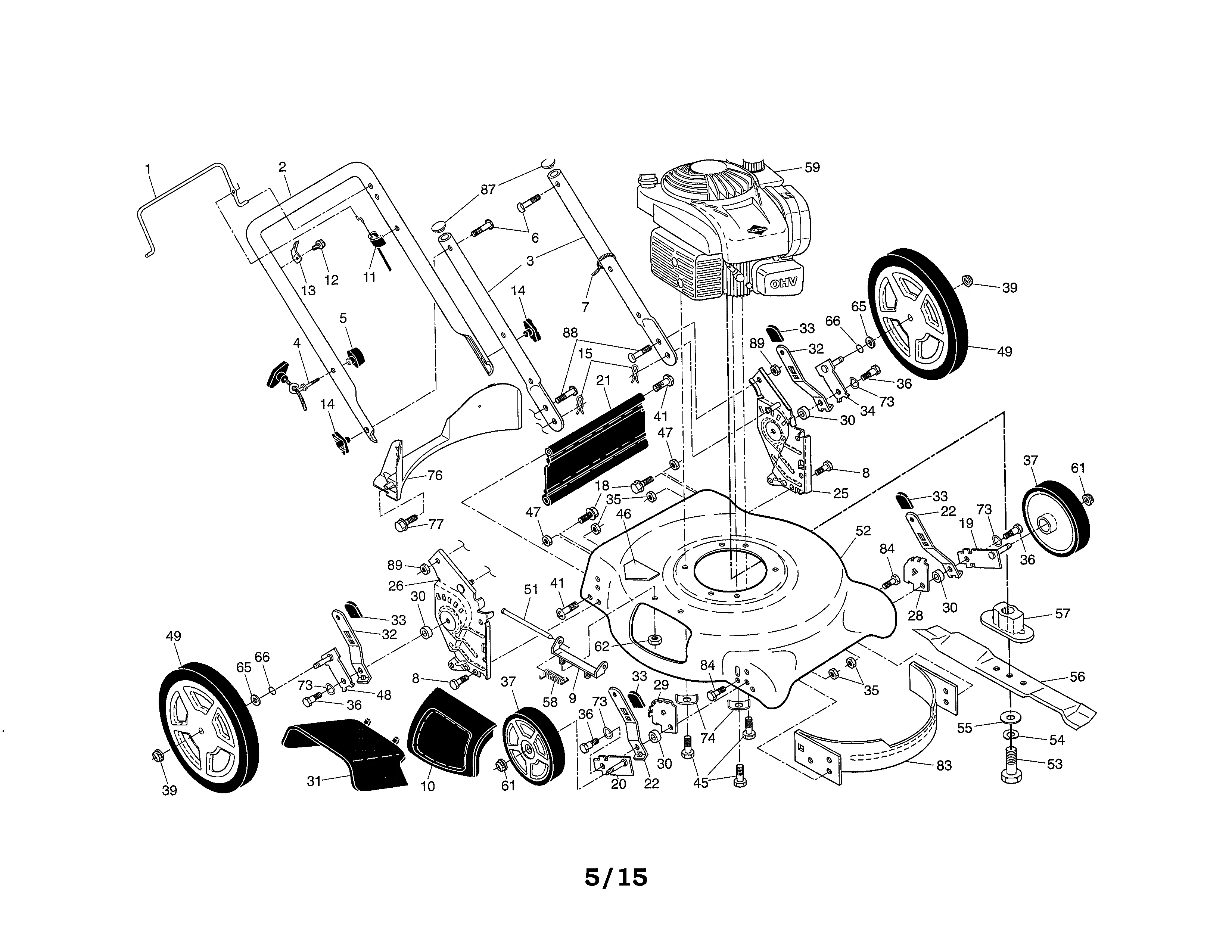 Poulan Riding Mower Parts Diagram