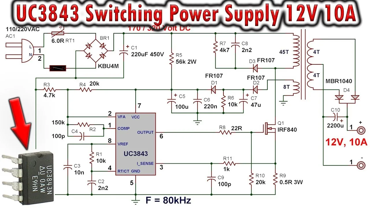 Power Supply Schematic Diagram 12V