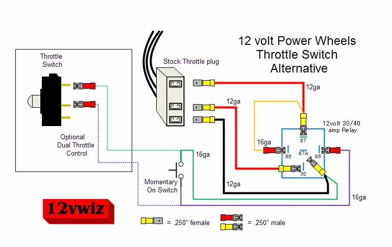 Power Wheels 12V Ride On Car Wiring Diagram