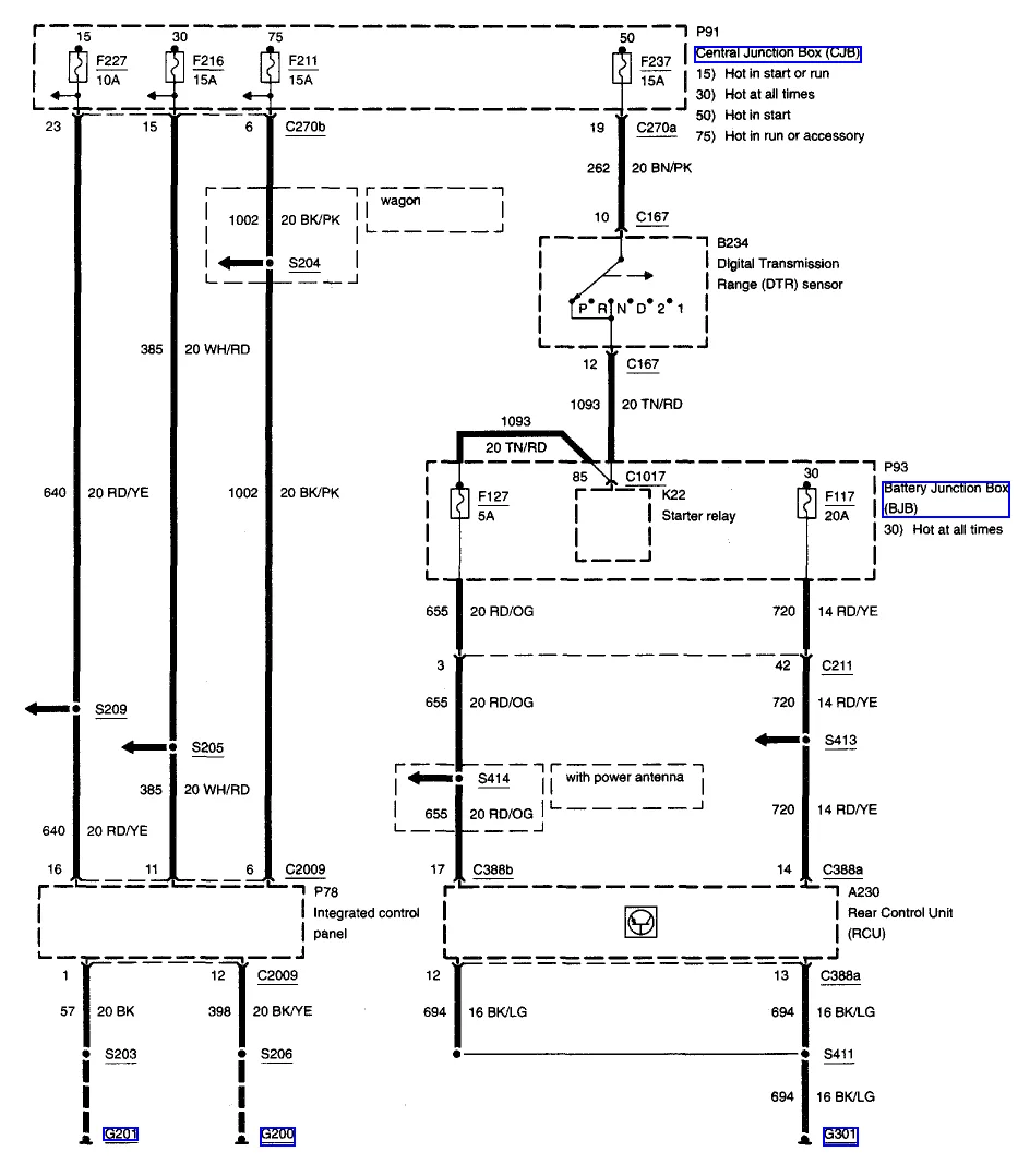 Power Window Wiring Diagram 2002 Ford Taurus Sel Database