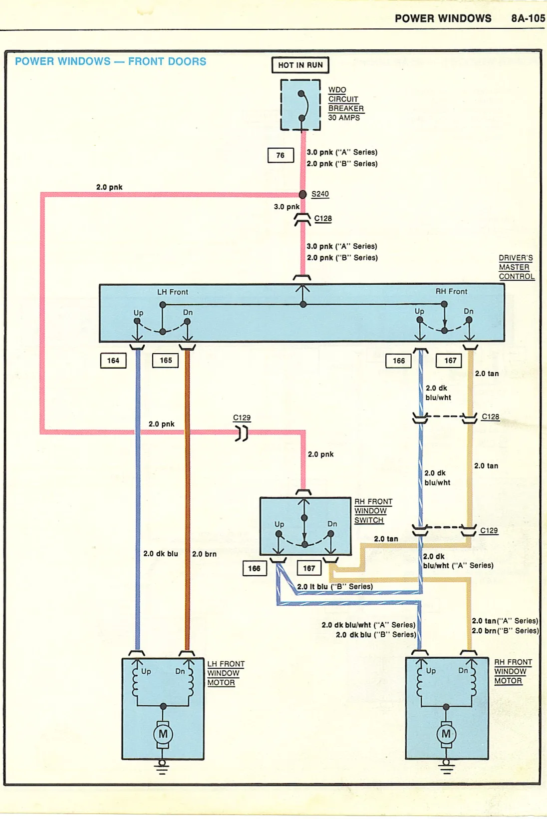Power Window Wiring Diagram