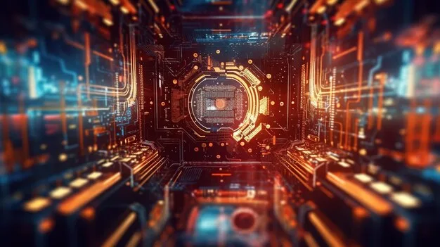 Premium Ai Image Blue Circuit Board