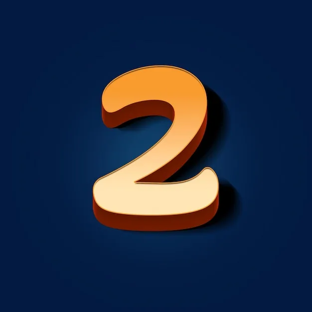 Premium Psd 3D Number 2