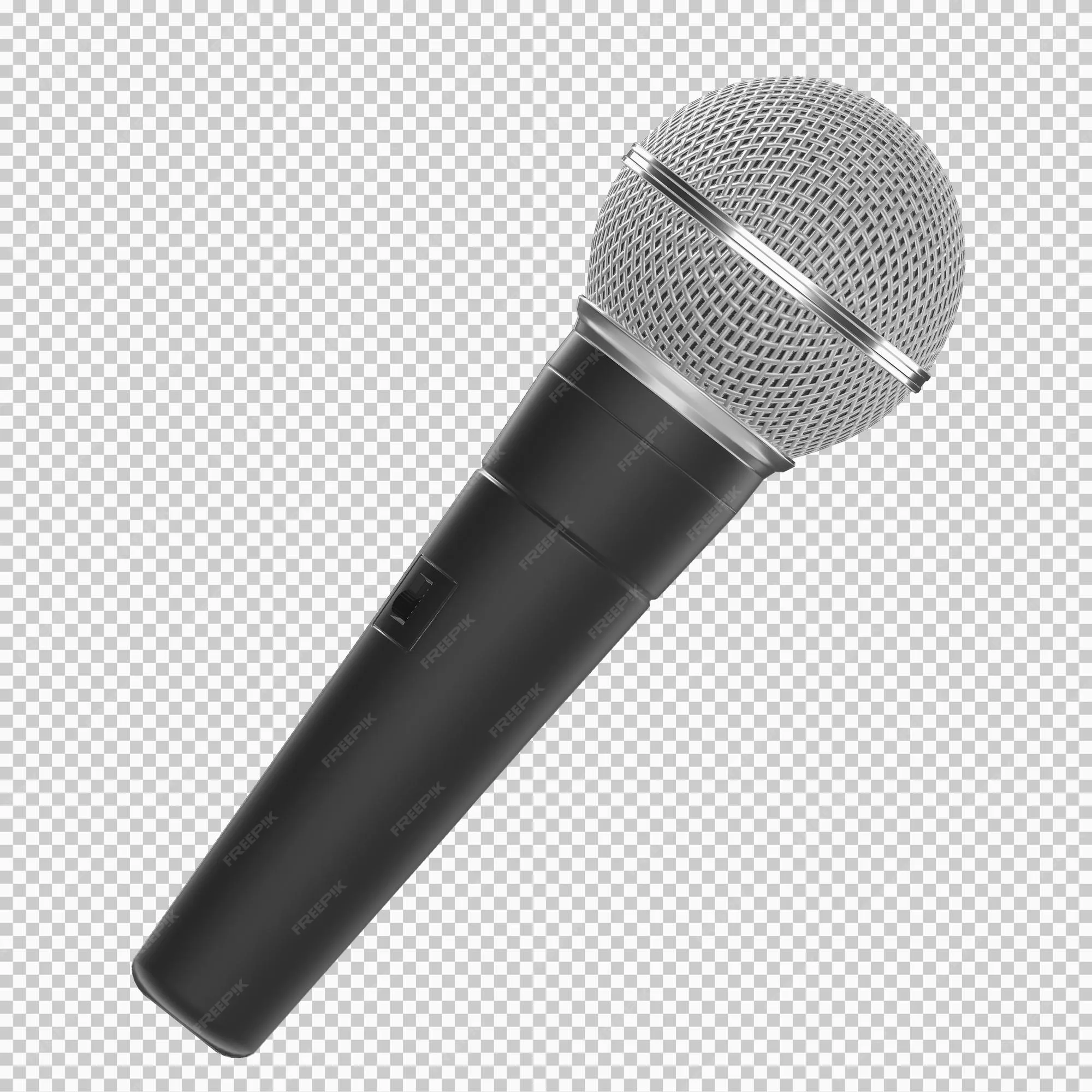 Premium Psd 3D Rendering Microphone Isolated On Transparent Background