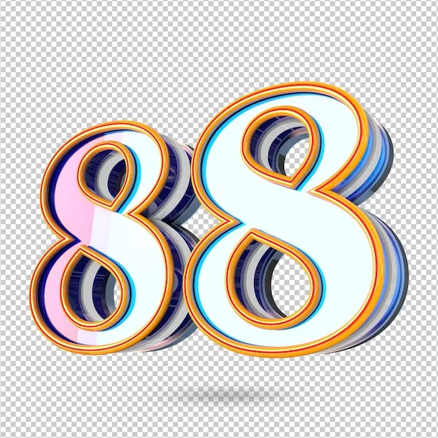 Premium Psd Number 88