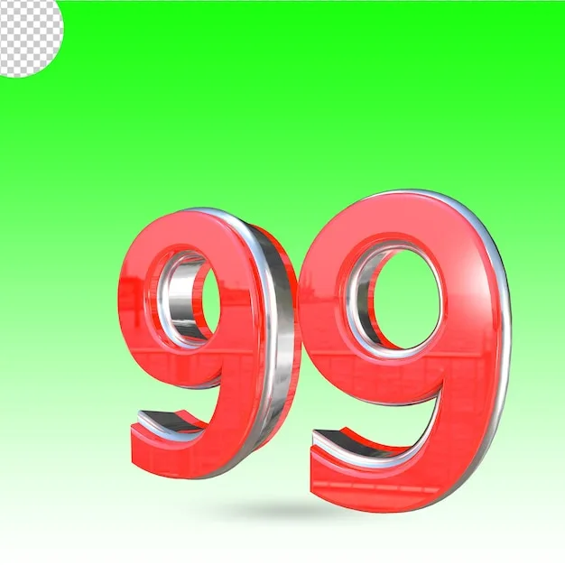 Premium Psd Number 99