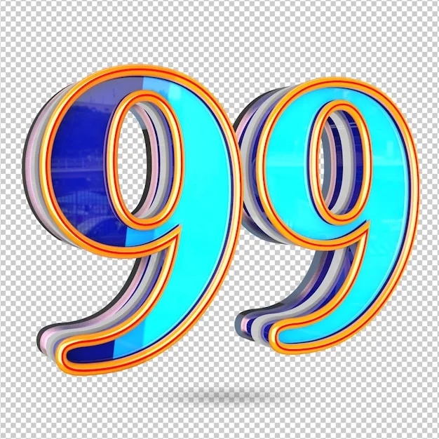 Premium Psd Number 99