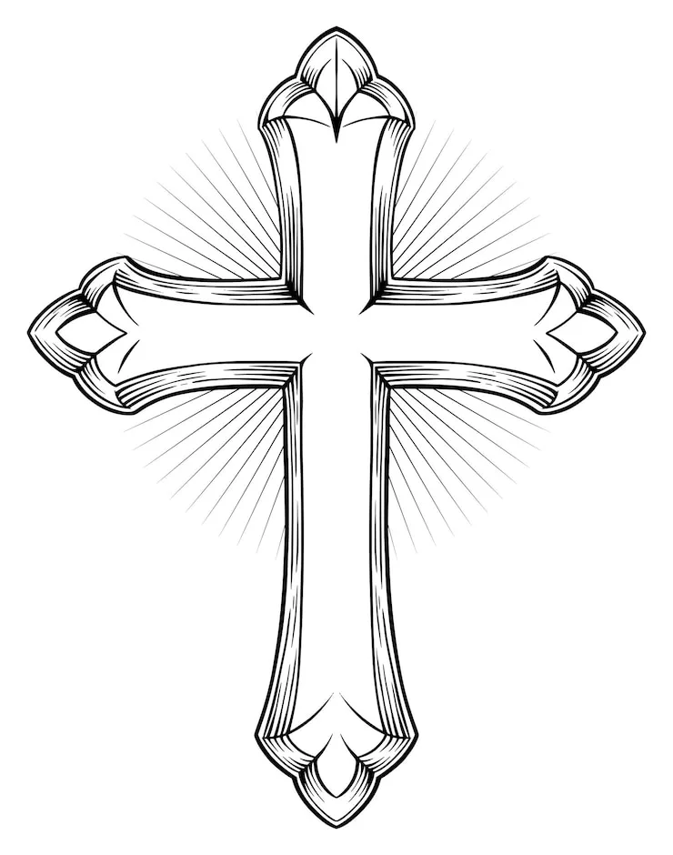 Premium Vector Cross Vector Drawing
