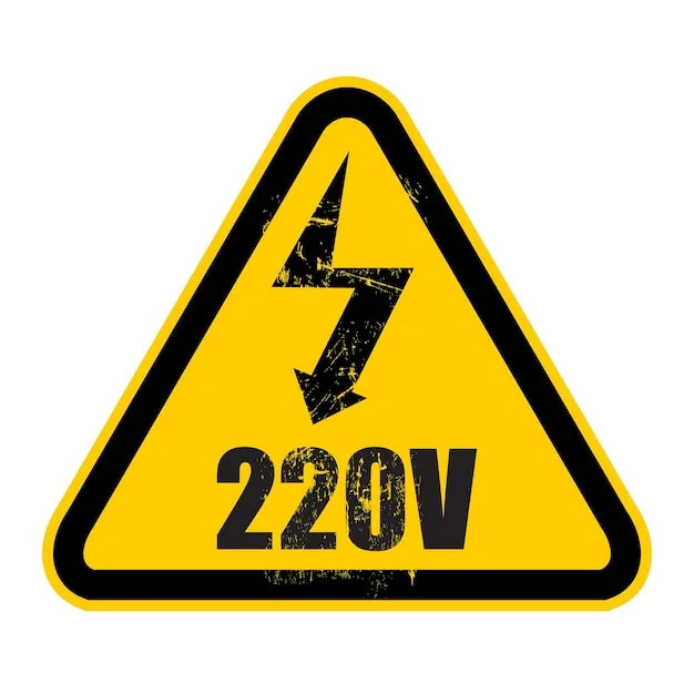 Premium Vector Danger 220 Volts Sign And Label