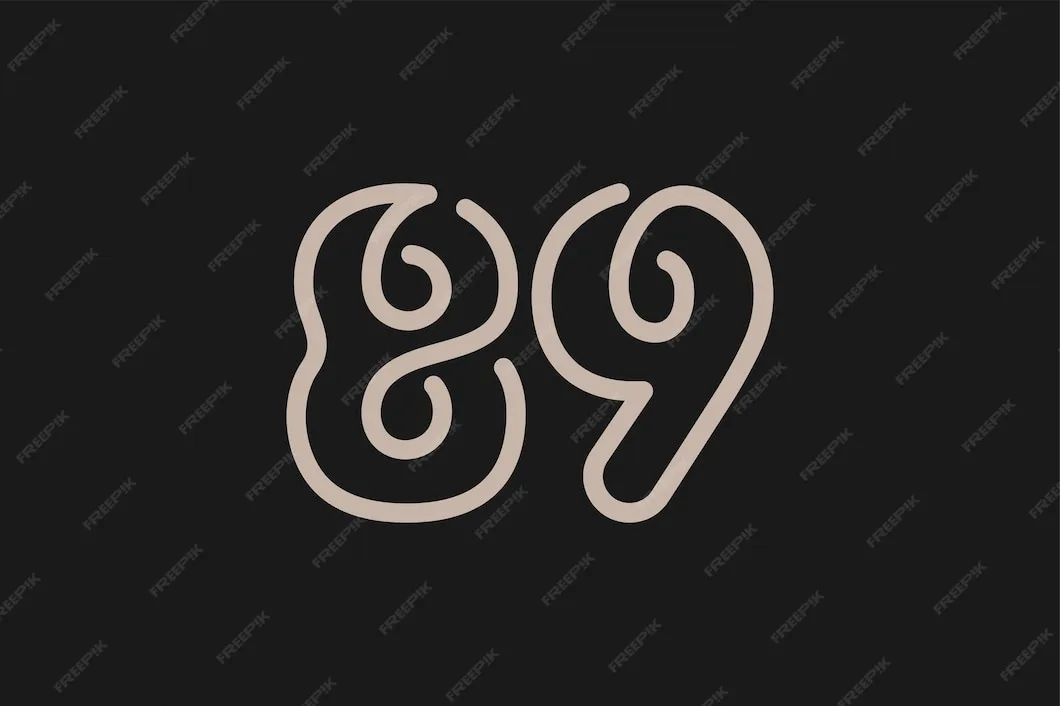 Premium Vector Number 89 Logo Monogram Number 89 Logo Line Style Usable For Anniversary And