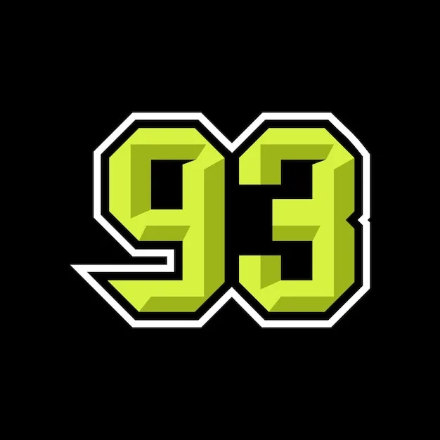 Premium Vector Number Racing 93