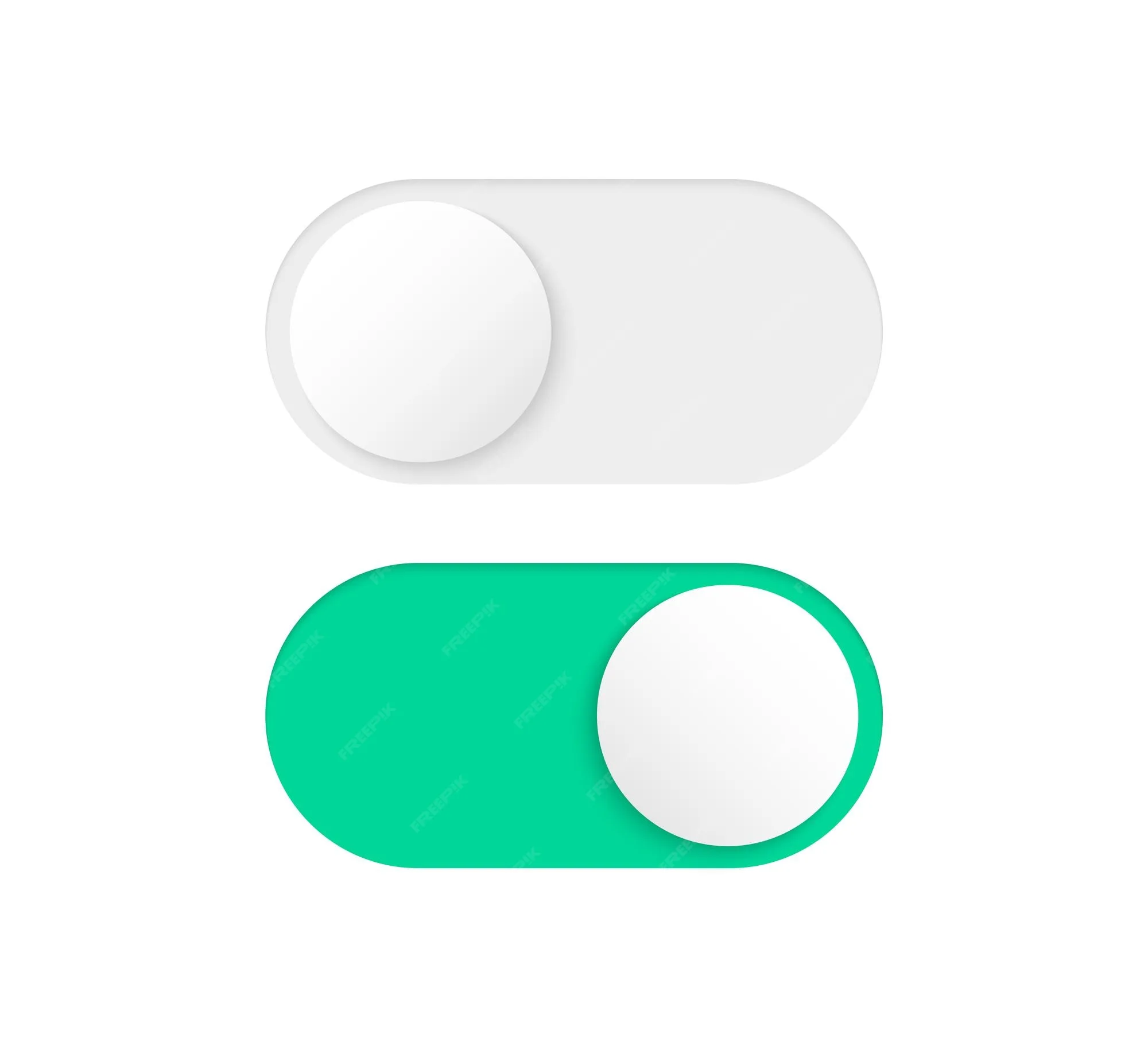 Premium Vector On And Off Toggle Switch Slider Buttons To Turn On And Off