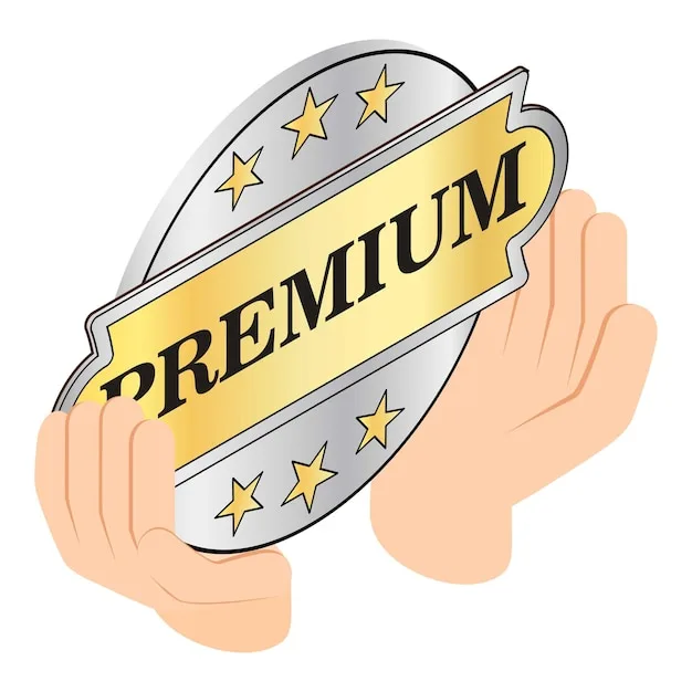 Premium Vector Premium Sign Icon Isometric Vector Gold Premium Quality Sign In Human Hand Icon