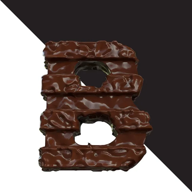 Premium Vector Symbols Made Of Chocolate Letter B