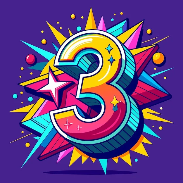 Premium Vector Three Number Or Number 3 3D