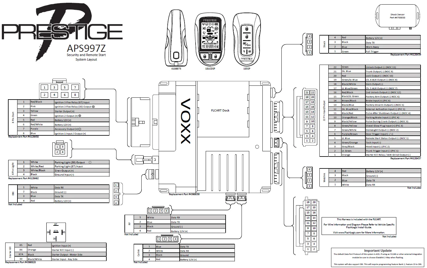 Prestige Aps997Z Remote Start Security Installation Guide
