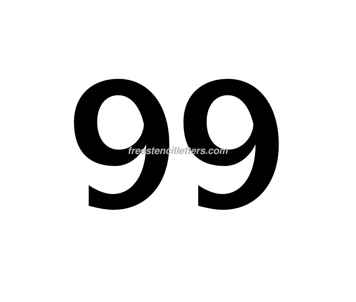 Print Number 99 Letter Stencil Free Stencil Letters