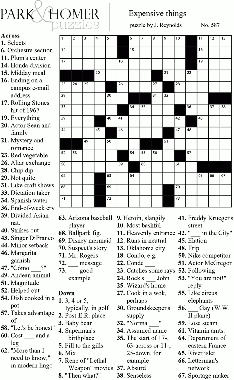 Printable Clueless Crossword Puzzles Free Printable Crosswords