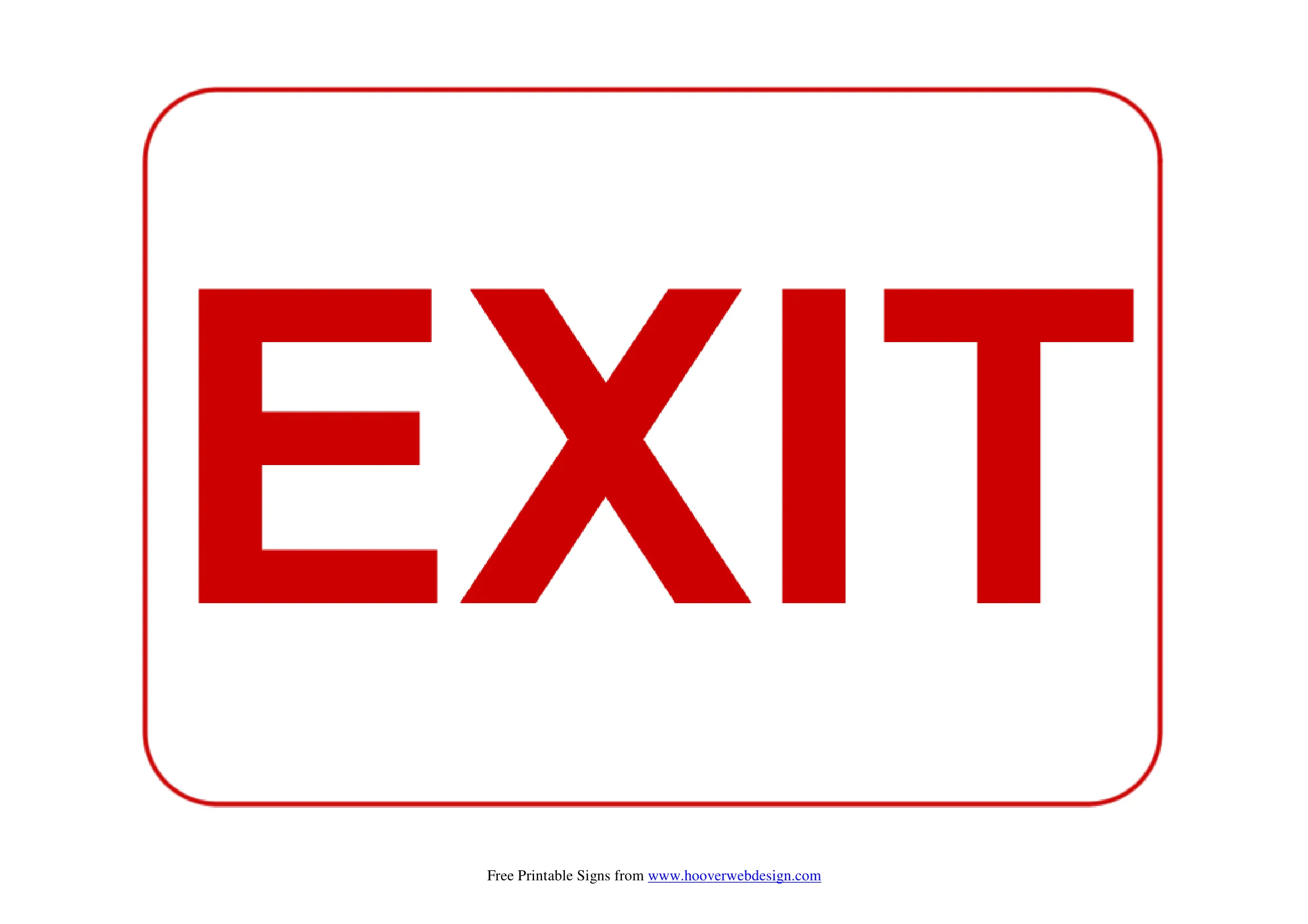 Printable Exit Signs