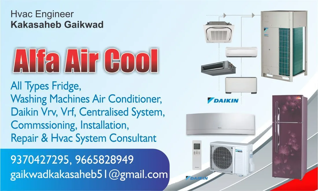 Professional Visiting Card For Air Conditioning Services