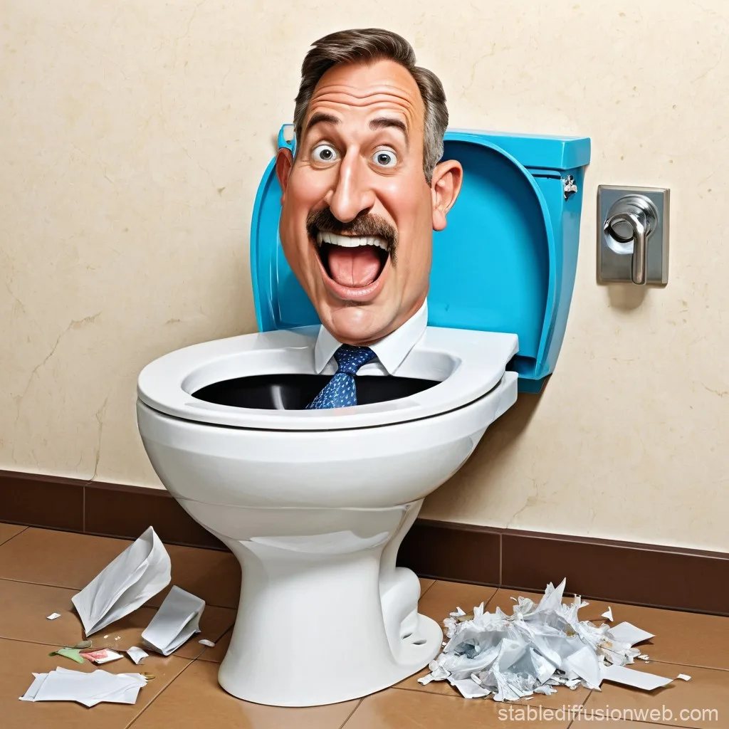 Proper Waste Disposal Inside Restroom Stable Diffusion Online