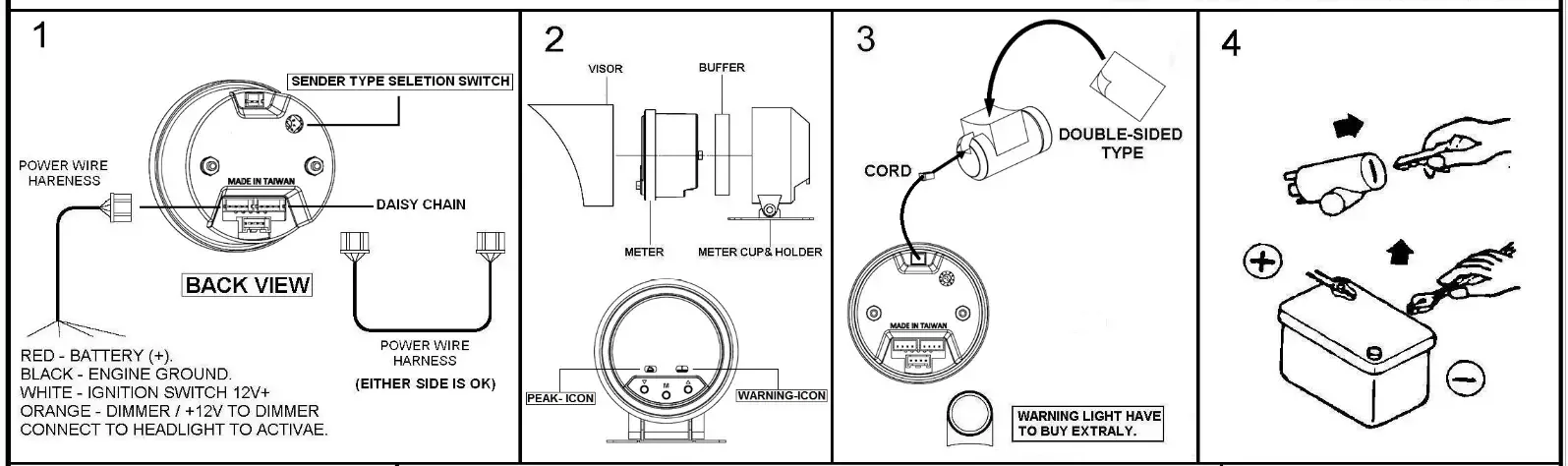 Prosport Gauges Electrical Gauge Installation Guide