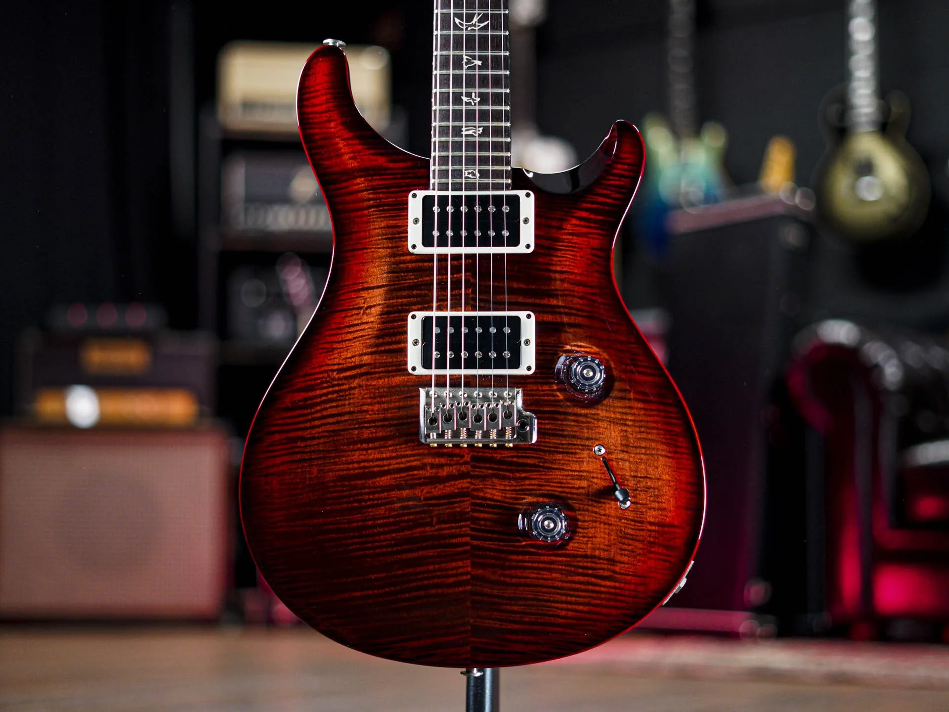 Prs Custom 24 10 Top In Fire Red Burst Guitar Gear Giveaway