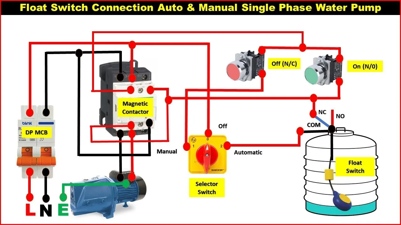 Pump With 2 Float Switches Controller Diagram