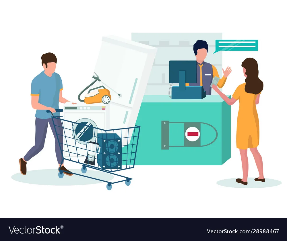 Purchase Consumer Electronic Products Royalty Free Vector