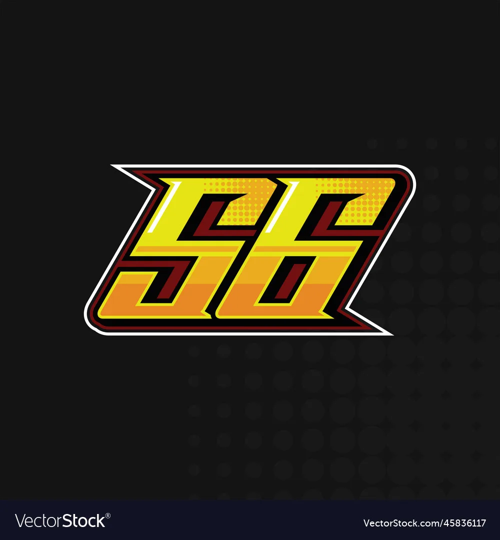 Race Number 56 Logo Design Royalty Free Vector Image