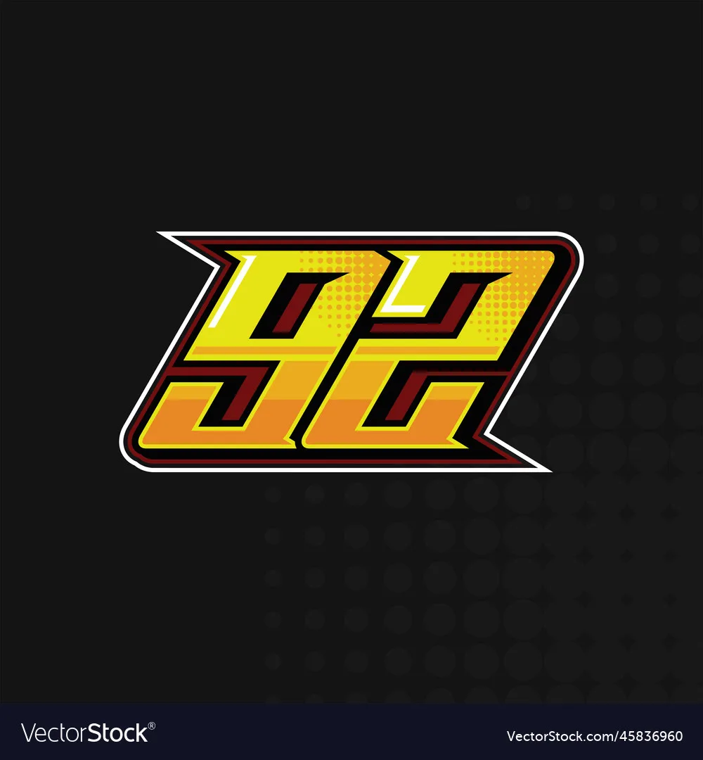 Race Number 92 Logo Design Royalty Free Vector Image