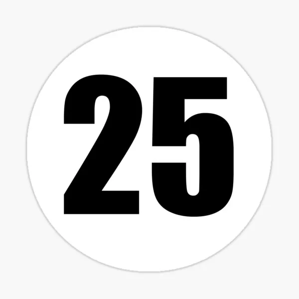 Racing Number 25 Sticker For Sale By Stickerwicker Redbubble