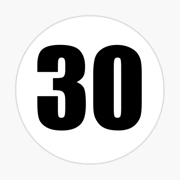 Racing Number 30 Sticker For Sale By Stickerwicker Redbubble
