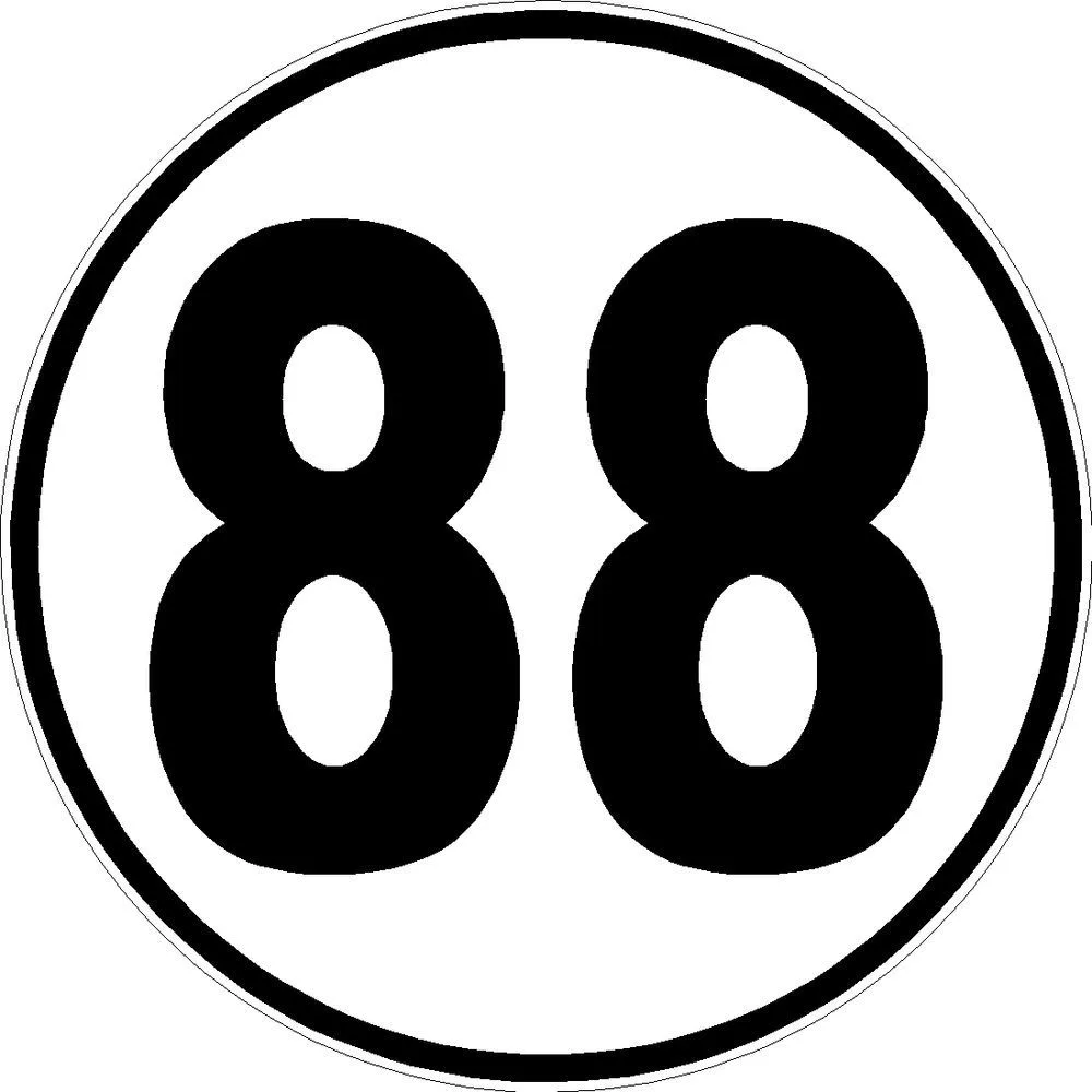 Racing Number 88 Decals For Car Or Truck 11 X 11 Number