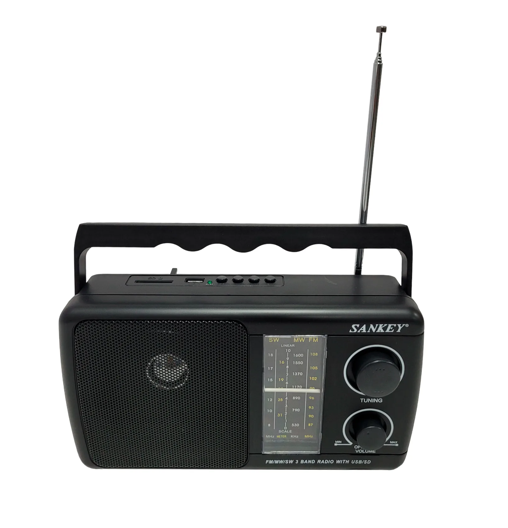 Radio Portátil Am Fm Recargable Usb Sd Sankey Garlux Electronics