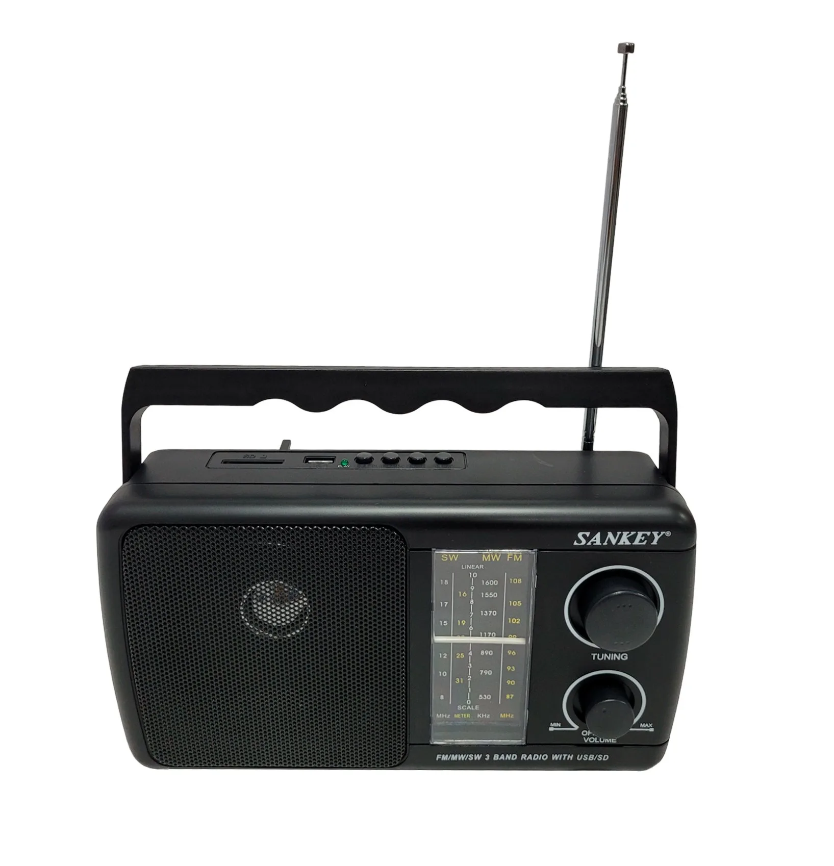 Radio Portátil Am Fm Recargable Usb Sd Sankey Garlux Electronics