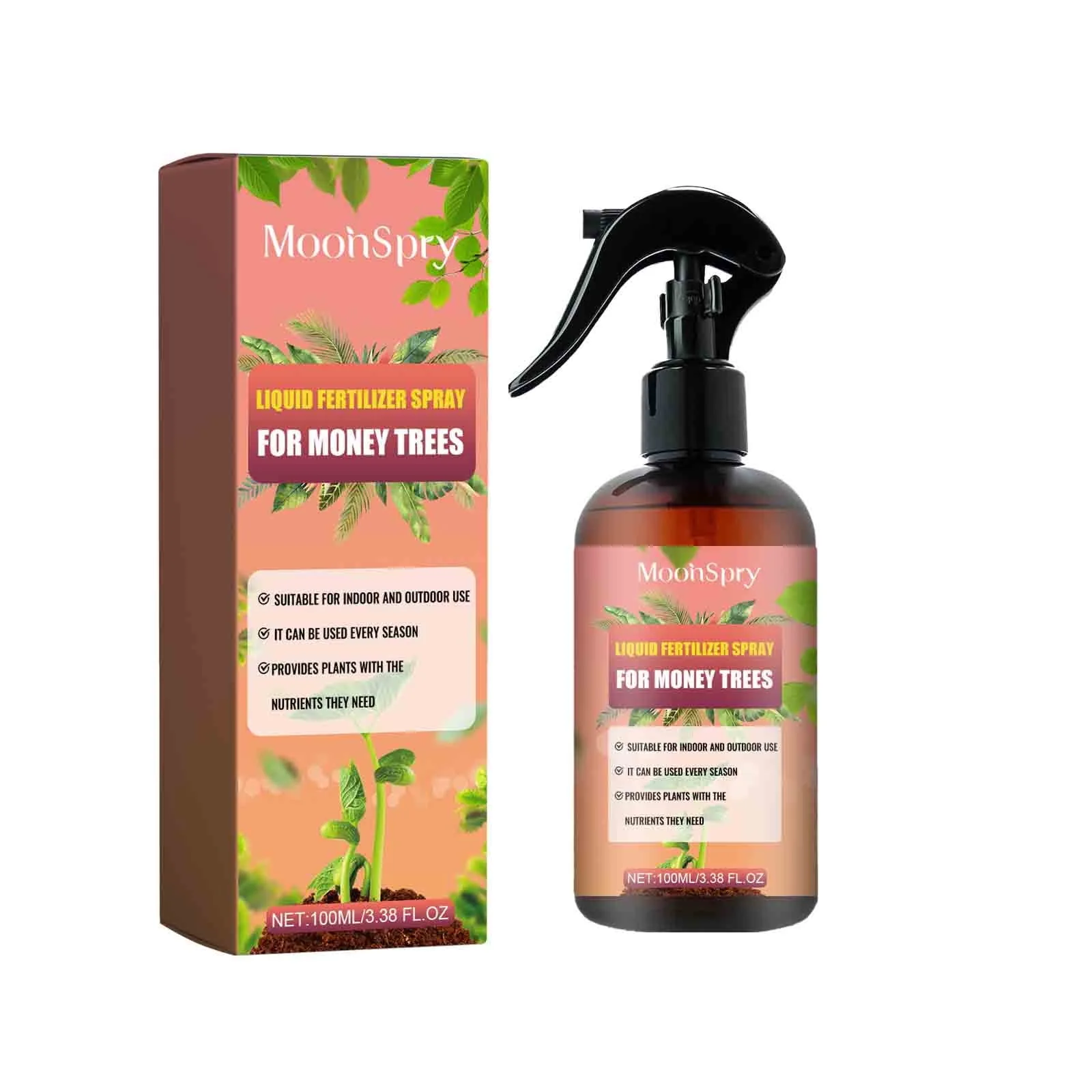 Ranliy Indoor Plants Spray Fertilizer Mist For Home Gardening Natural Indoor Plant Leaf