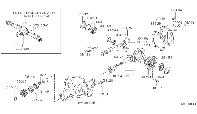 Rear Final Drive 2003 Nissan Xterra