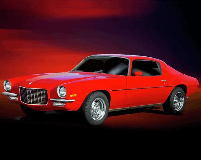Red 1972 Camaro Diamond Painting