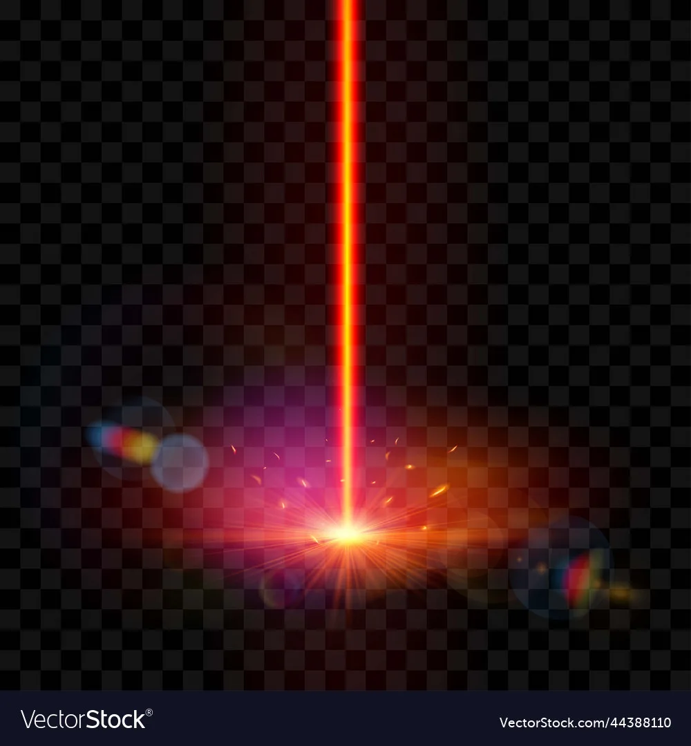 Red Laser Beam Vector