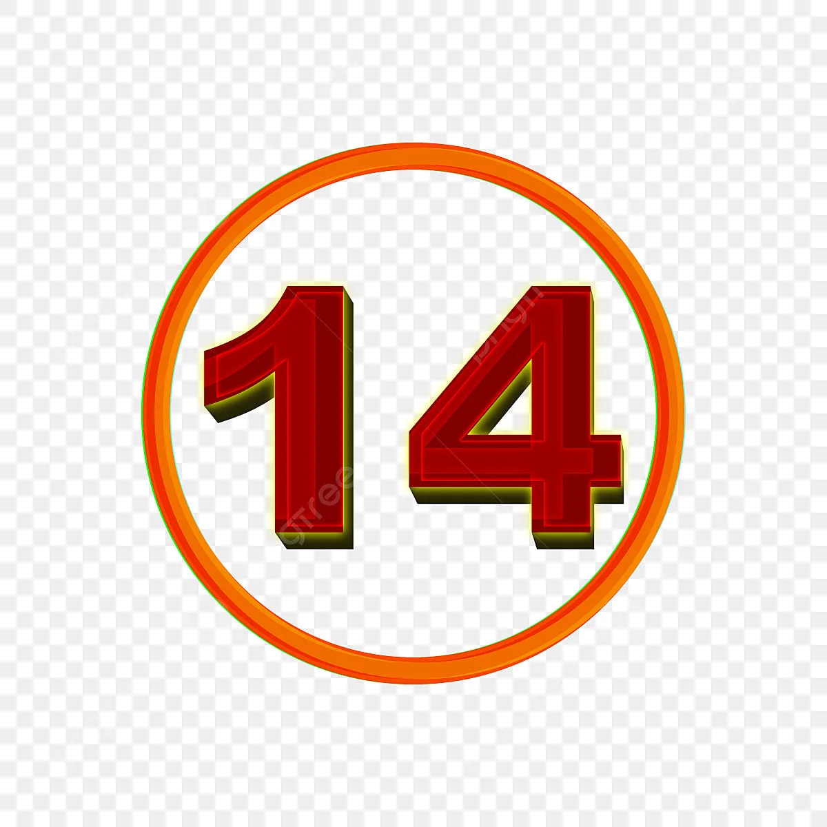 Red Number 14