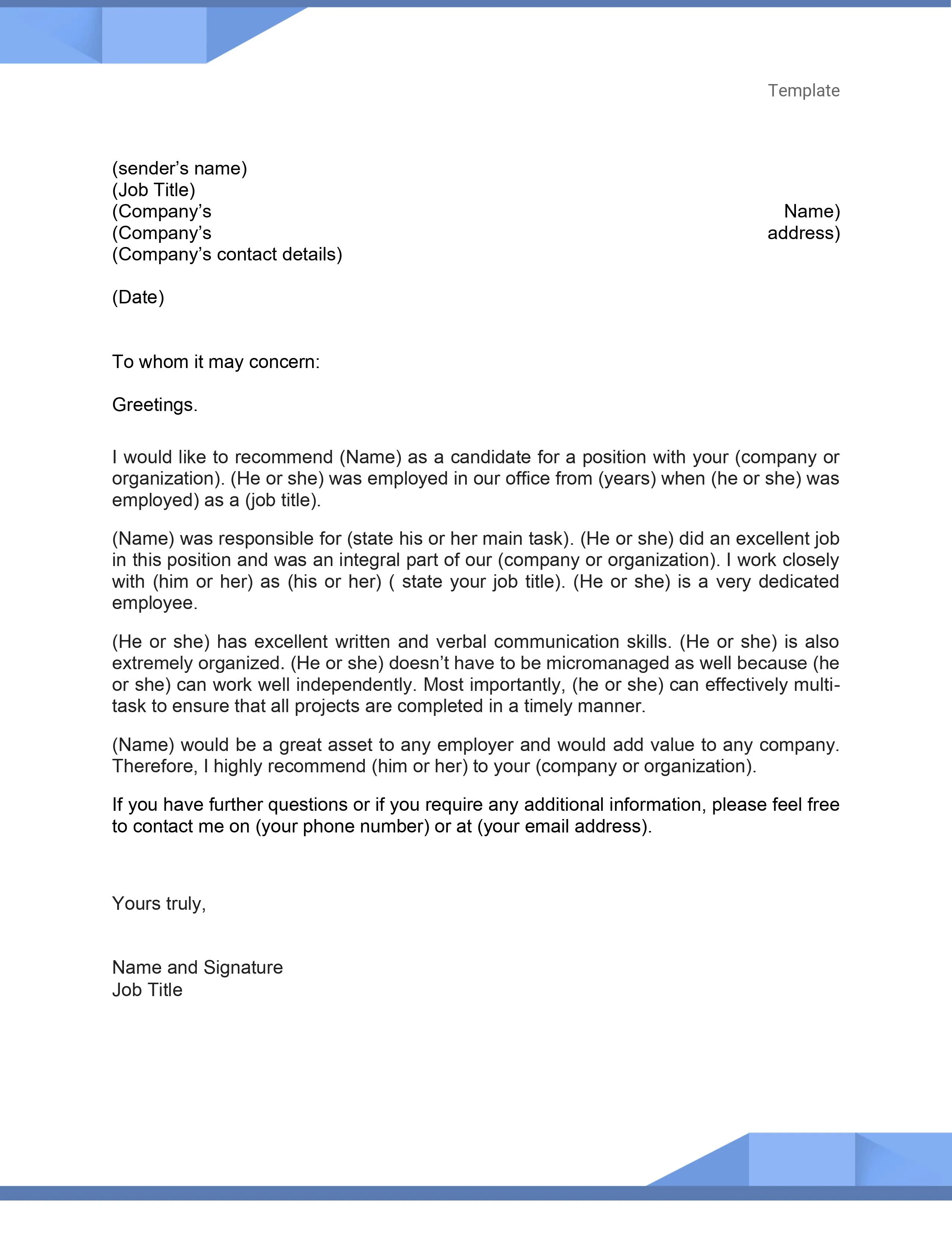 Reference Letter For A Job Beautiful Employment Reference Letter Reference Letter Template