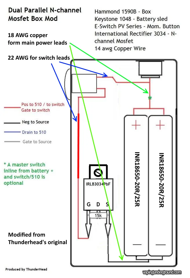 Regulated Vape Mod Circuit Diagram