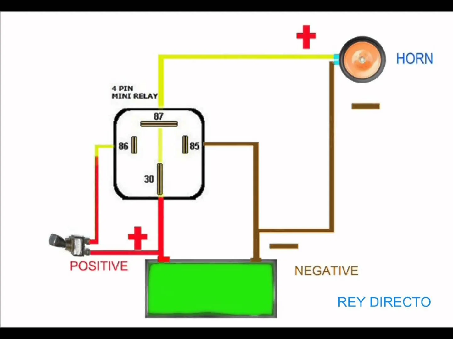 Relay Diagram For Horn Horn Relay Wiring Diagram
