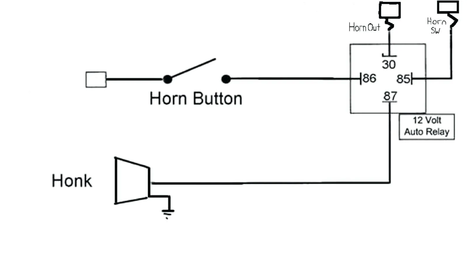 Relay Wiring Diagram For Horn