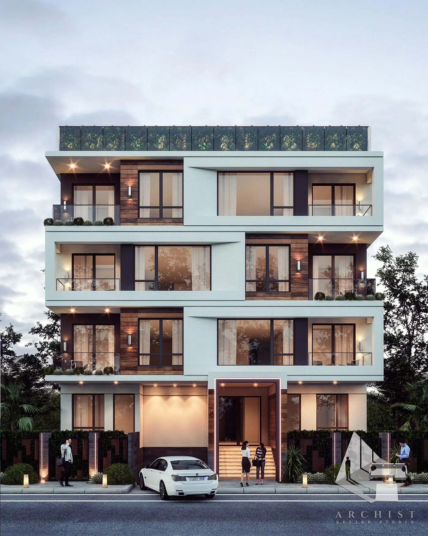 Residence On Behance Modern Dış Cephe Konut Mimarisi Apartman Daireleri