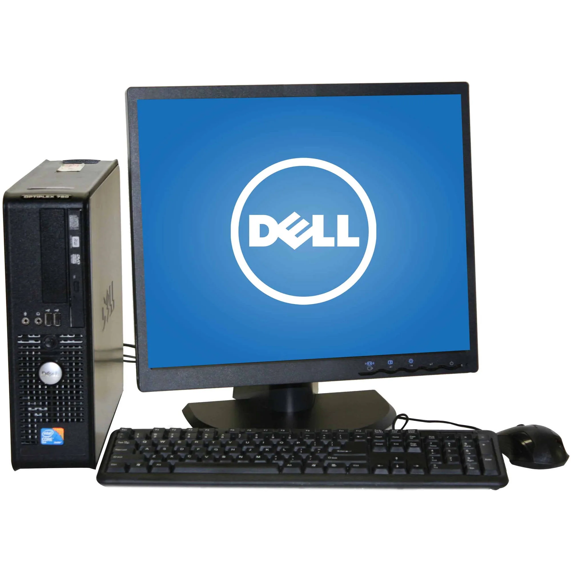 Restored Dell 380 Desktop Pc With Intel Core 2 Duo E7400 Processor 4Gb Memory 19 Lcd Monitor